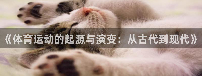 凯发官方正版app娱乐40996：《体育运动的起源与演变：从